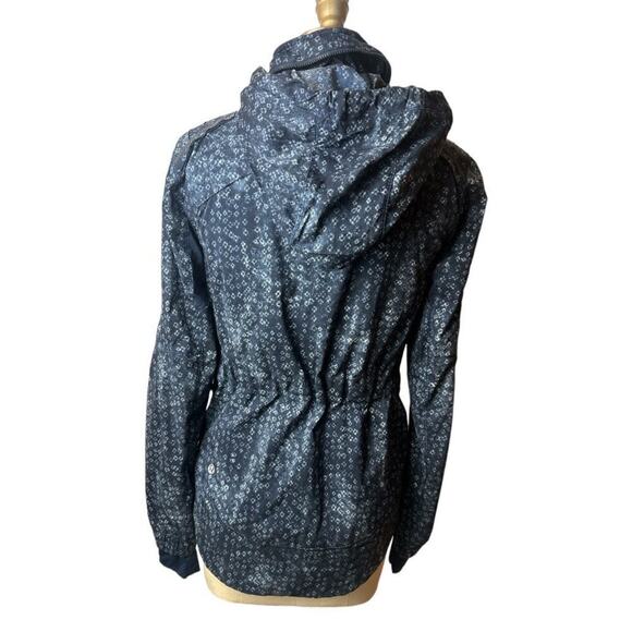 Lululemon Navy Full Zip Concealed Hood Lightweight Jacket Women's Size 6 - Picture 4 of 11